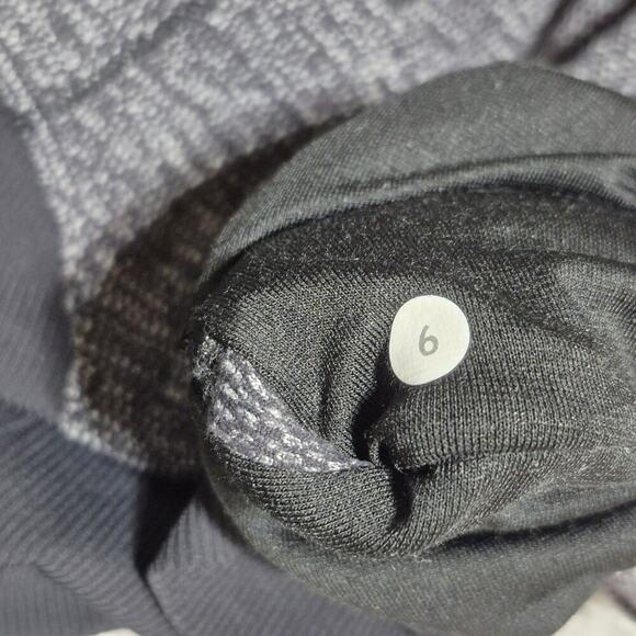 Lululemon 1/2 Zip Pullover Women 6 Mini Check Pique Black Reflect Athleticwear - Picture 5 of 9